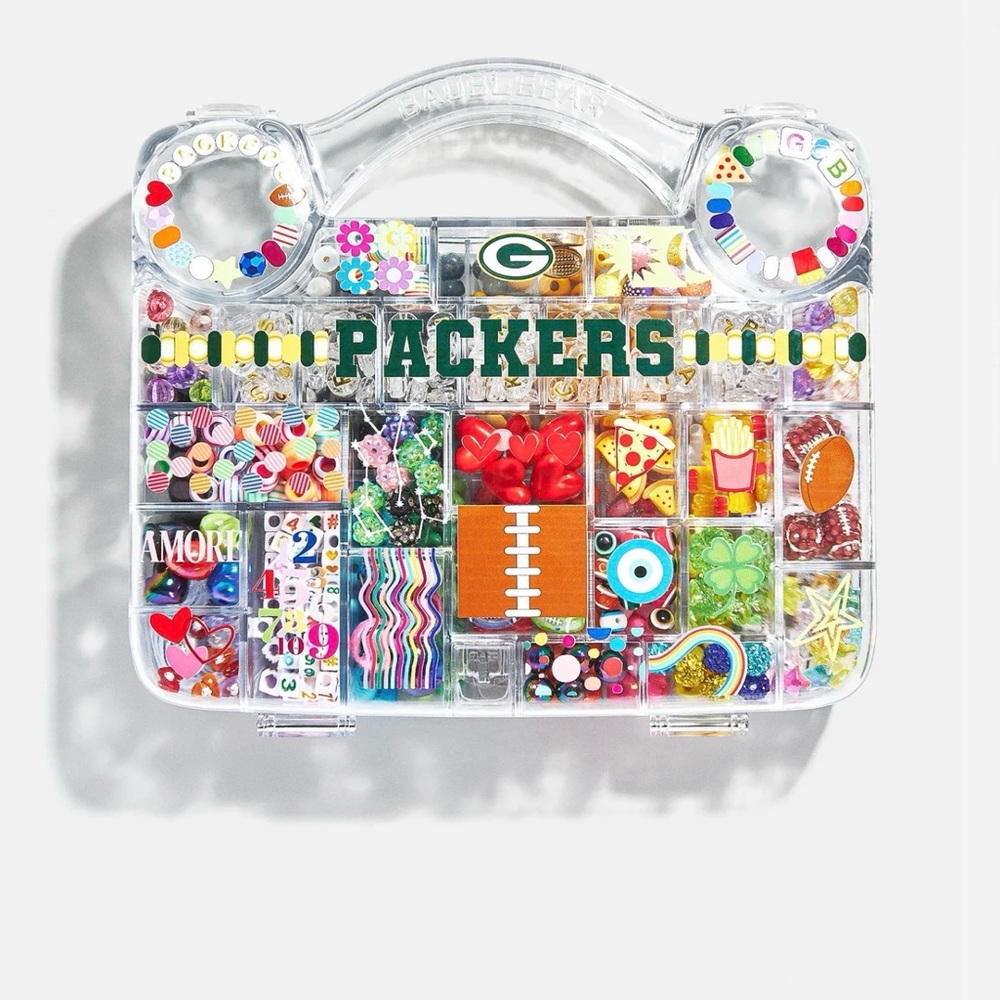 BaubleBar Green Bay Packers NFL Bead Bracelet Set- NWT